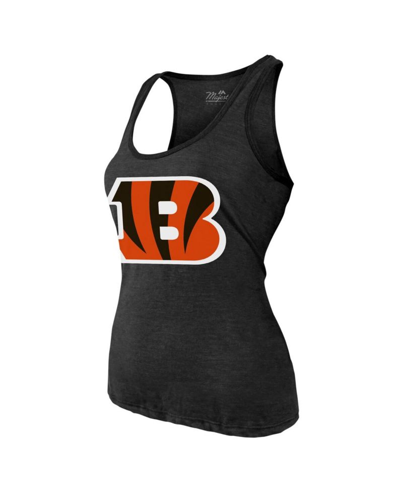 Women's Joe Burrow Black Cincinnati Bengals Name & Number Tri-Blend Tank Top