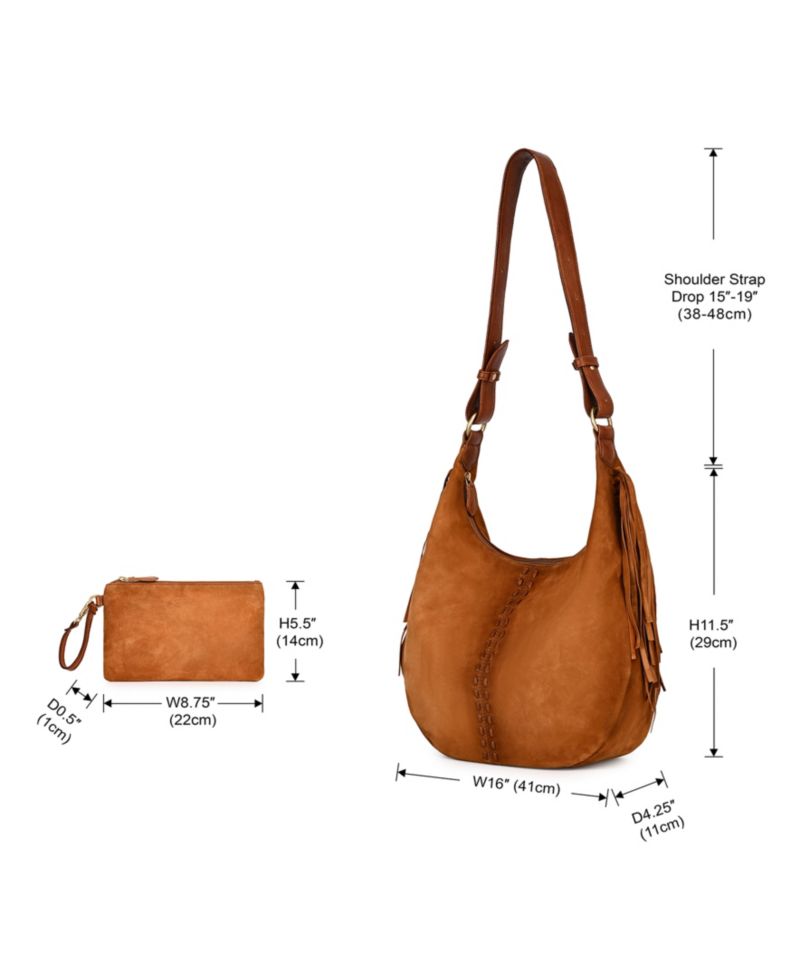 Hydrangea Large Vintage Ombre Shoulder Handbag