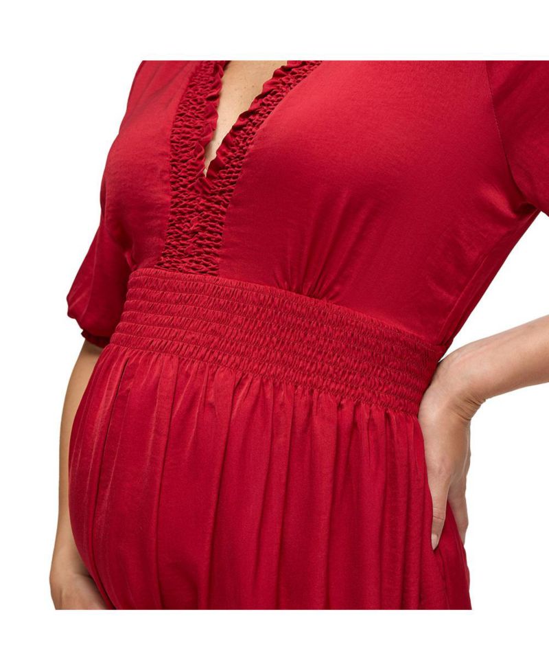 Maternity Deep V Short Dress
