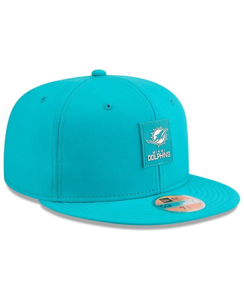 Men's Aqua Miami Dolphins 2025 Sideline 59FIFTY Fitted Hat