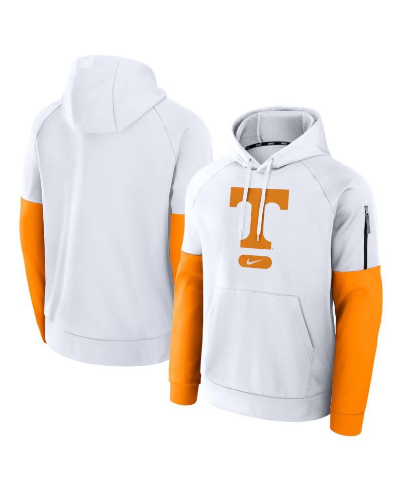 Men's White Tennessee Volunteers Fitness Performance Pullover Hoodie