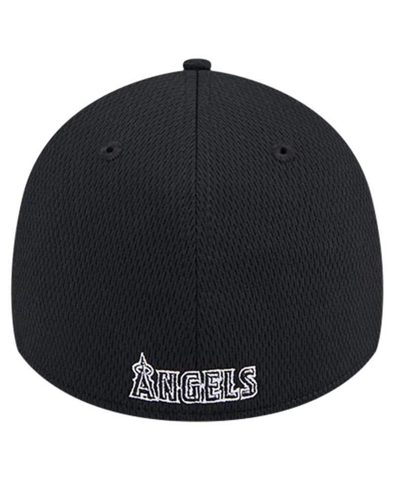Men's Black Los Angeles Angels Active Dash Mark 39THIRTY Flex Hat