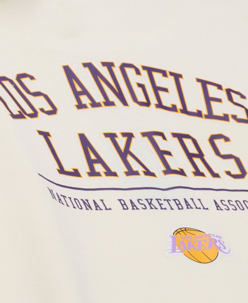 Men's Cream Los Angeles Lakers Walk-Off Fleece Hoodie