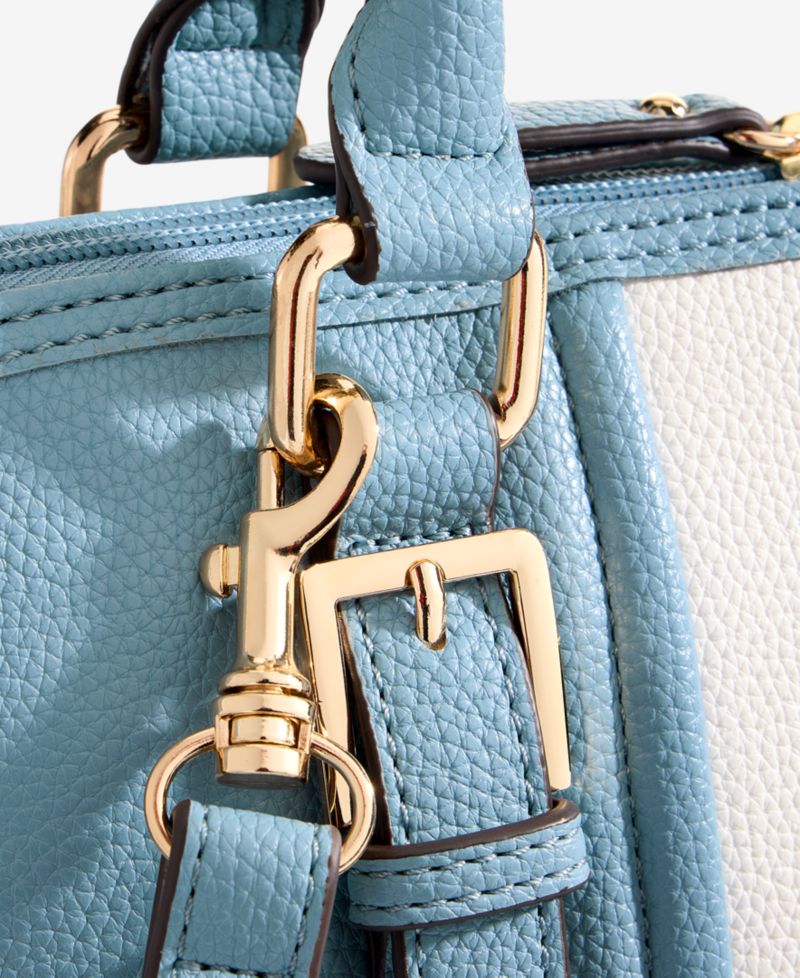 Vertical Colorblock Dome Satchel