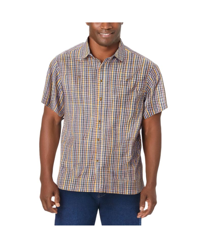 Men's Wrinkle-Resistant Short Sleeve Button Down, Printed