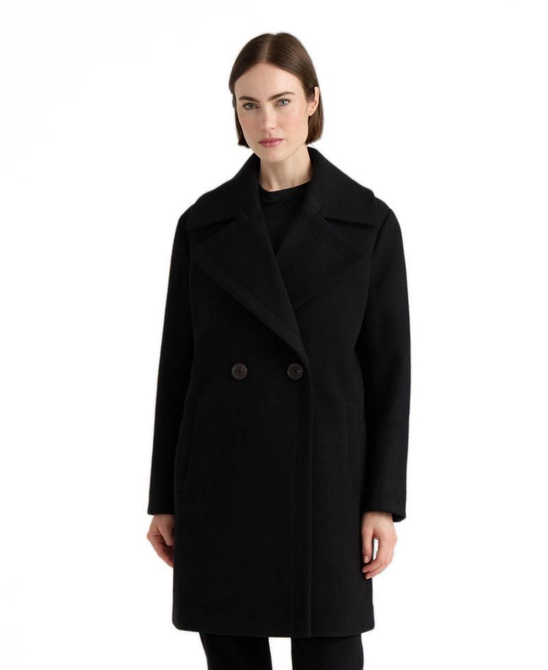 Women's Double-Breasted Oversized Notch-Collar Coat