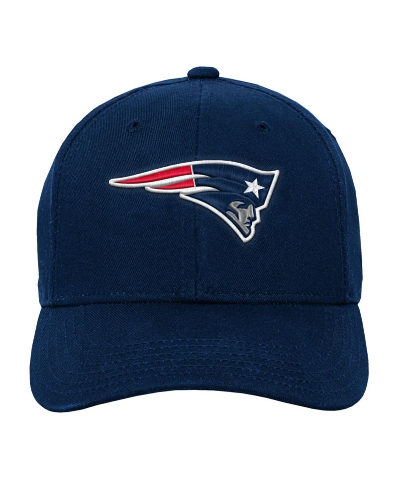 Big Boys and Girls Navy New England Patriots Pre-Curved Snapback Hat