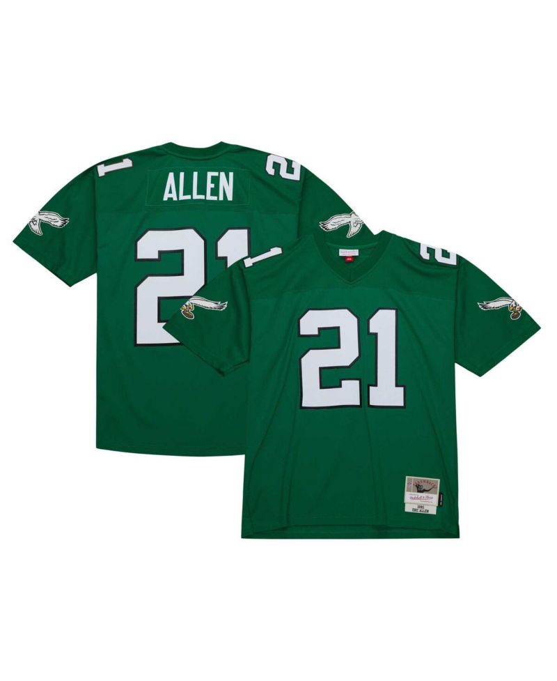 Men's Eric Allen Kelly Green Philadelphia Eagles Legacy Replica Jersey