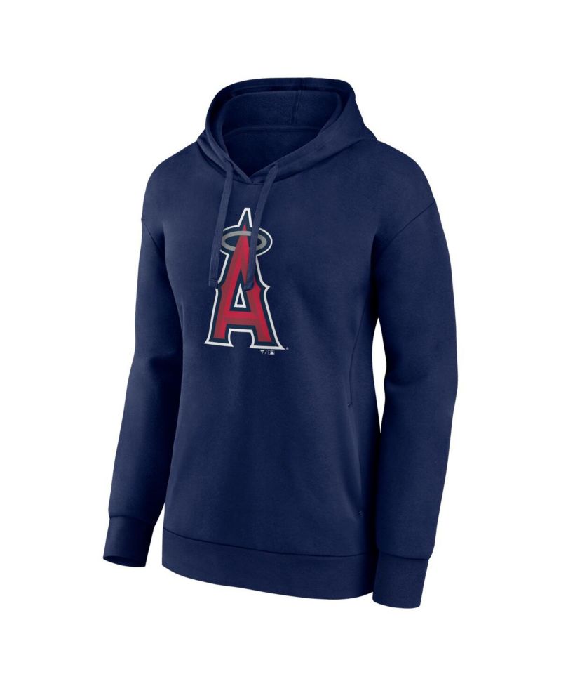 Women's Navy Los Angeles Angels Logo Pullover Hoodie