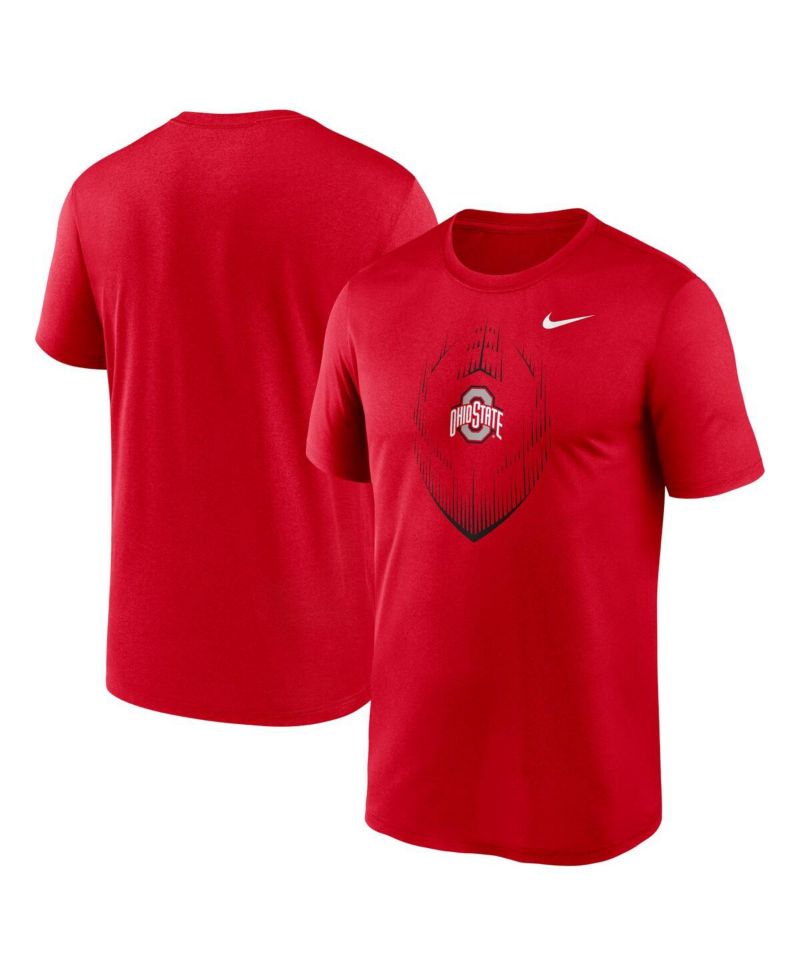 Men's Scarlet Ohio State Buckeyes Primetime Legend Icon Performance T-Shirt