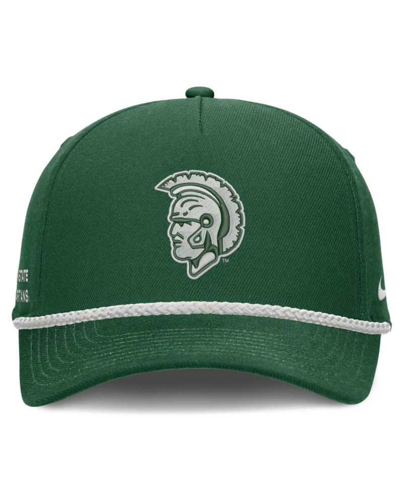 Men's and Women's Green Michigan State Spartans Rope Rise Adjustable Hat