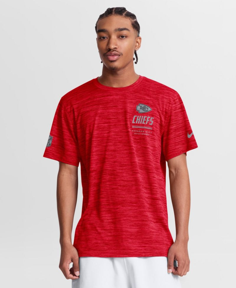 Men's Red Kansas City Chiefs Sideline Double Covered Dri-FIT Velocity T-Shirt