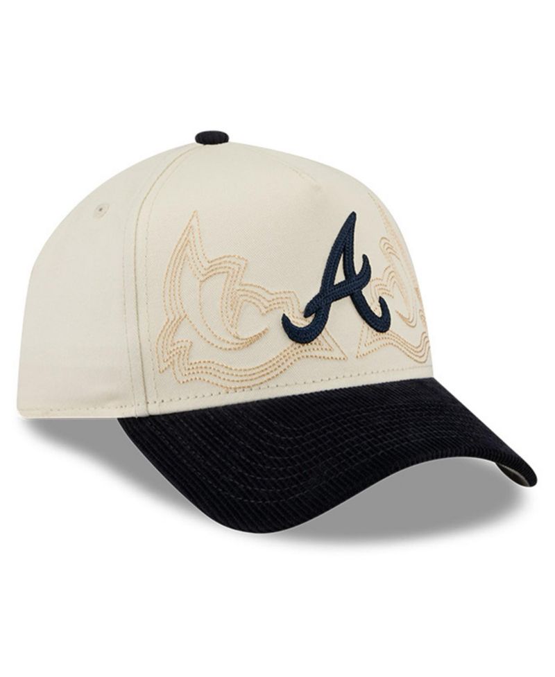 Men's Stone Atlanta Braves Western Stitch 9FORTY A-Frame Adjustable Hat