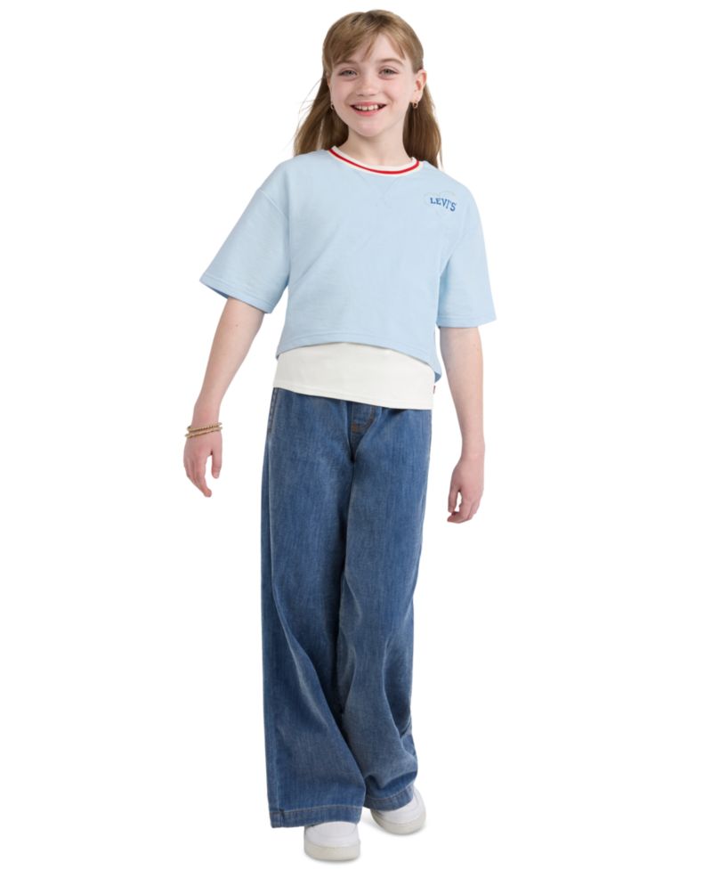 Girls' 7-16 Layered Short-Sleeve T-Shirt
