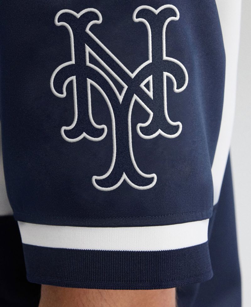 Men's New York Mets Iconic Satin Boxy-Cropped Jacket