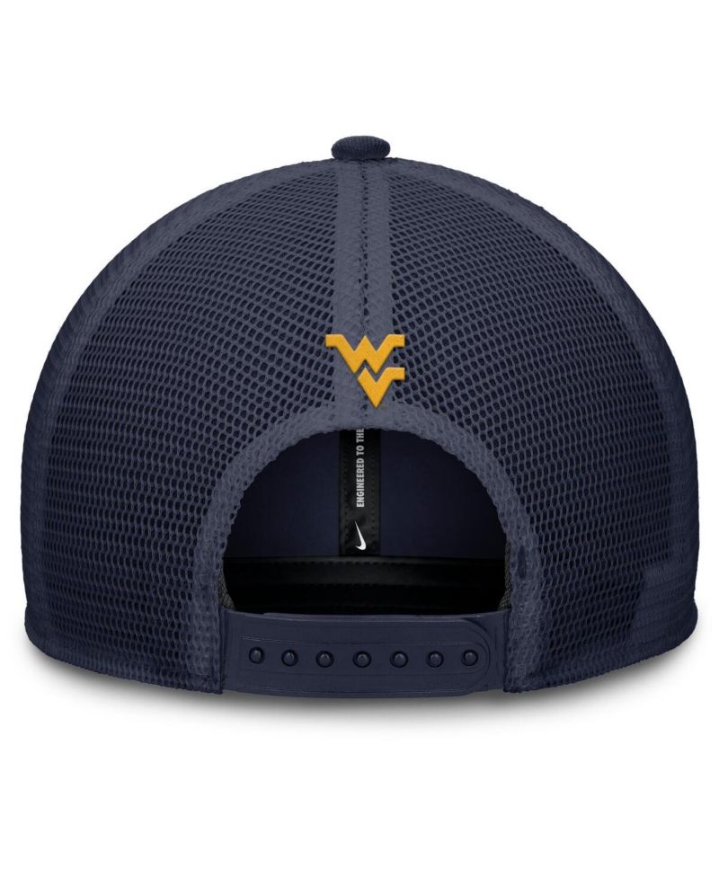 Men's Navy West Virginia Mountaineers Rise Adjustable Hat