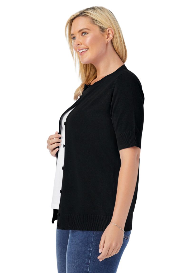 Women's Within Perfect Elbow Length Sleeve Cardigan Sweater