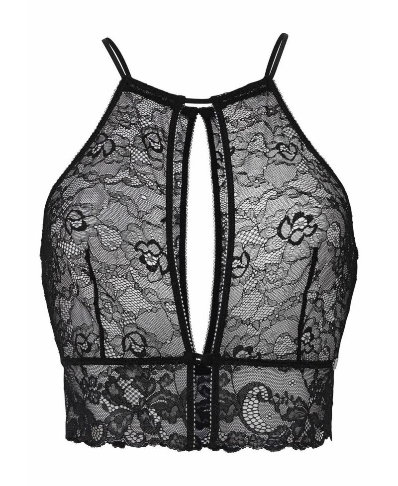 Women's Lace Keyhole Lingerie Top Alluring Lingerie