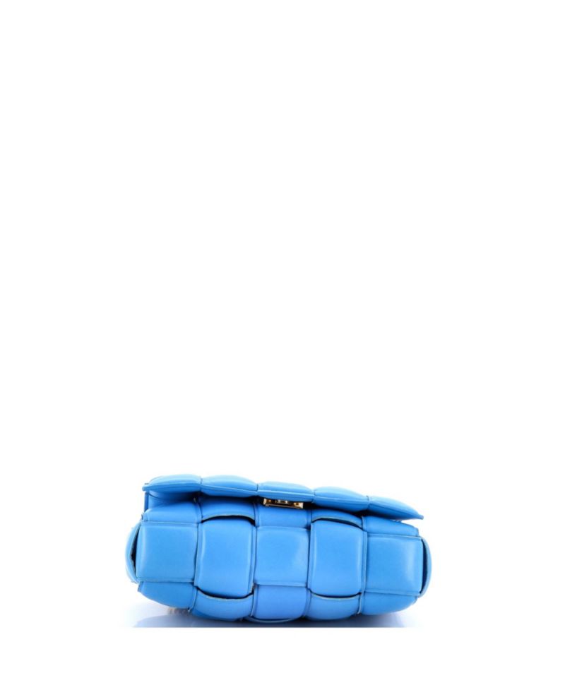 Cassette Chain Crossbody Bag Padded Maxi Intrecciato Leather