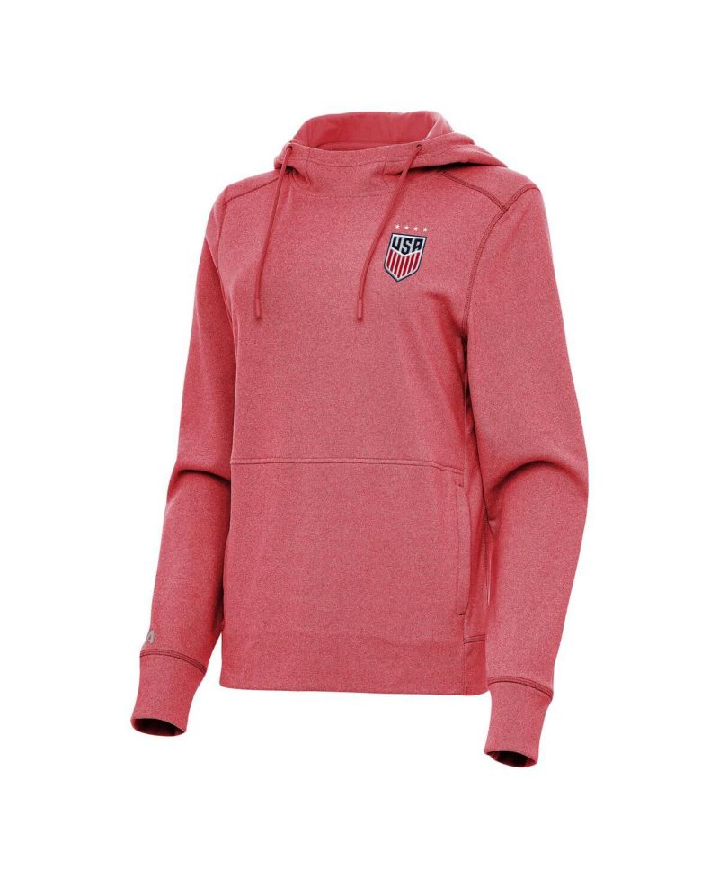 Women's Heather Red USWNT Justice Pullover Hood