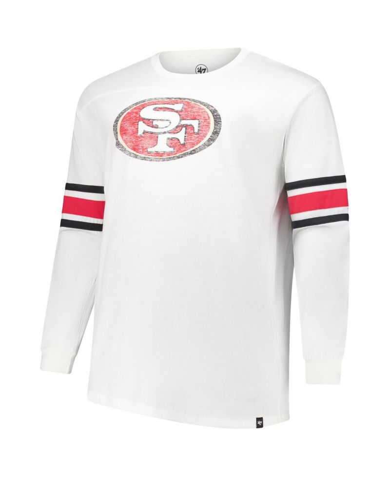 Men's White San Francisco 49ers Big & Tall Premier Brex Long Sleeve T-Shirt