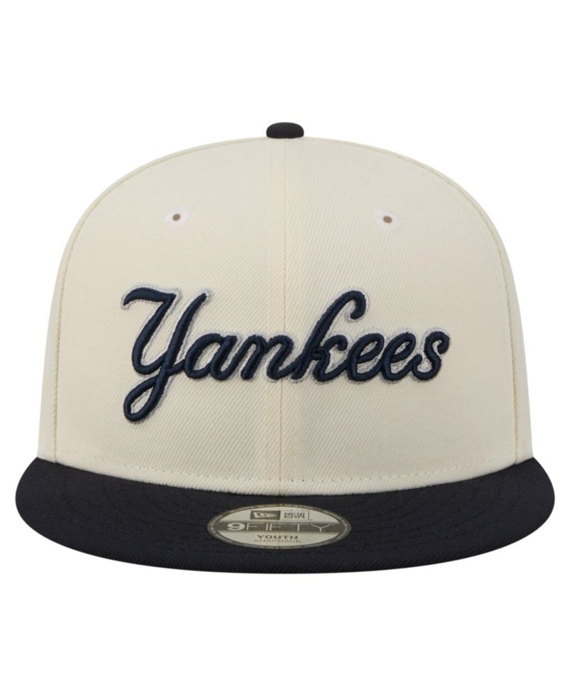 Big Boys and Girls White New York Yankees Two-Tone 9FIFTY Snapback Hat