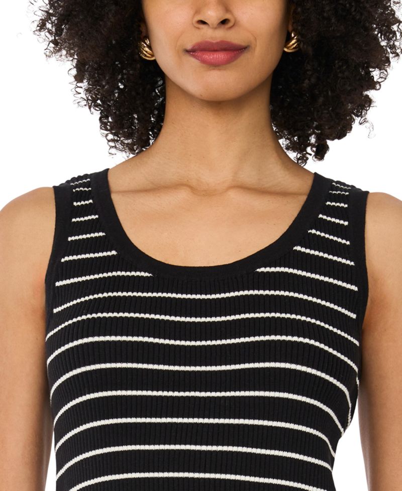 Women's Cotton Ribbed Striped Tank Top