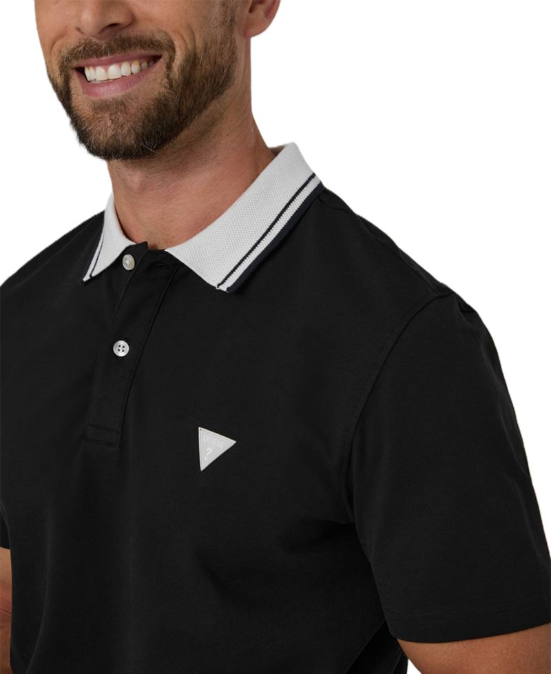 Men's Stretch Pique Slim-Fit Polo Shirt