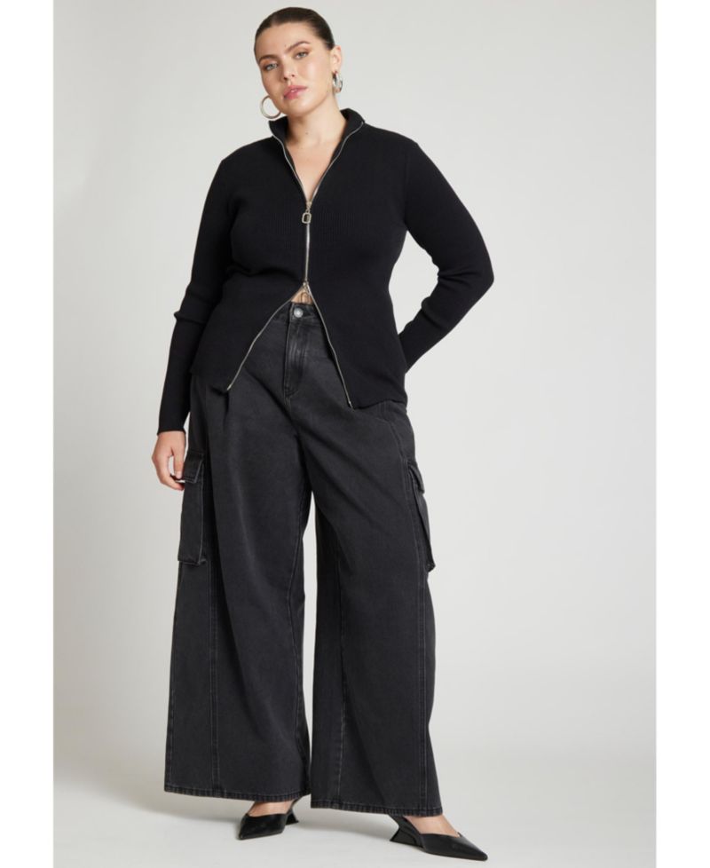 Women's Two Way Zipper Sweater