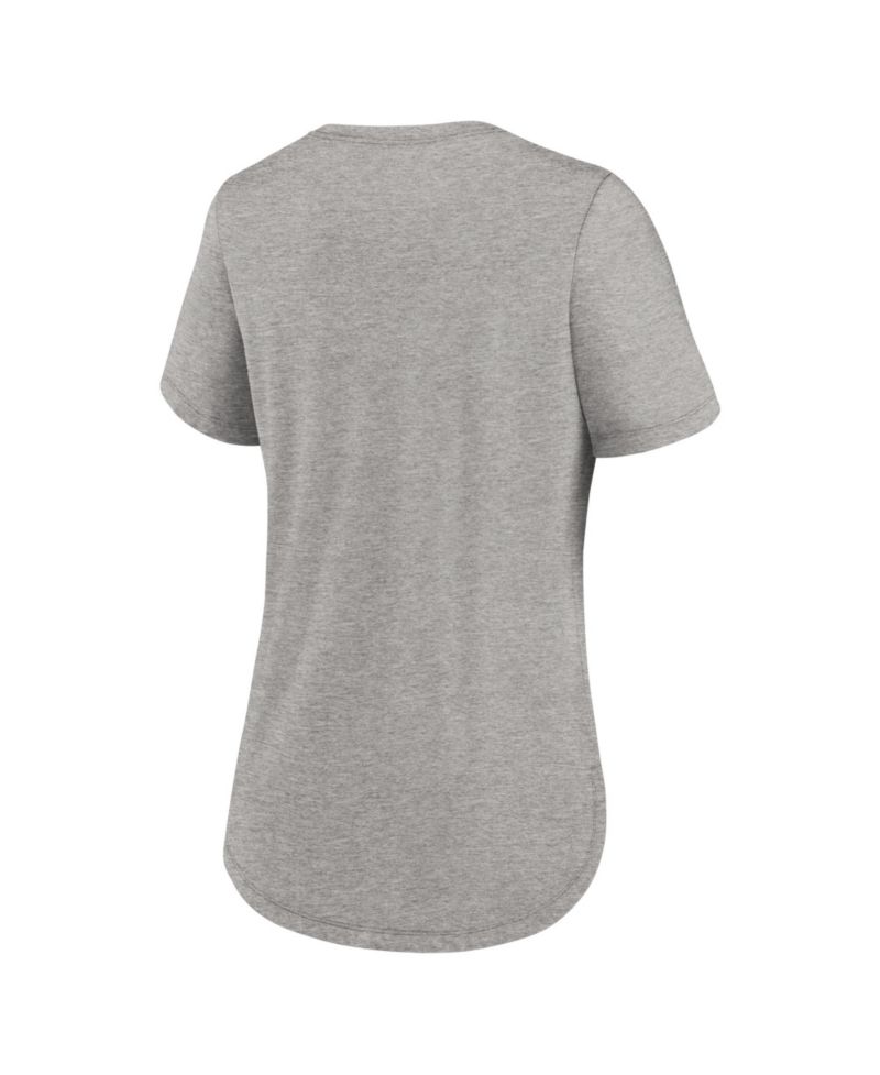 Women's Heather Gray Los Angeles Chargers Strong Safety Tri-Blend T-Shirt