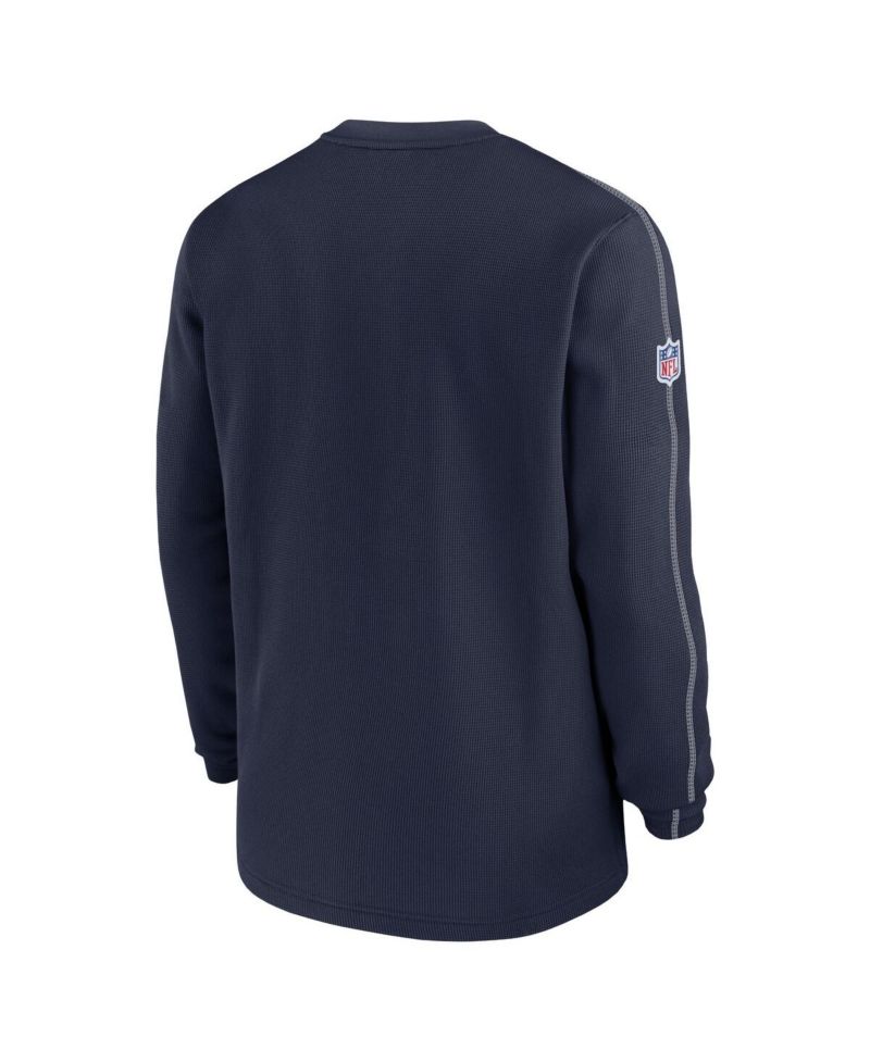 Men's Navy Dallas Cowboys 2024 Sideline Coach Vintage Pullover Sweatshirt