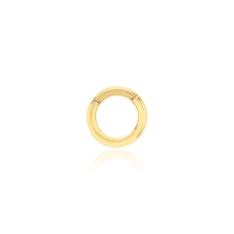 Round Gold Charm Holder 14K Gold - 10 millimeters