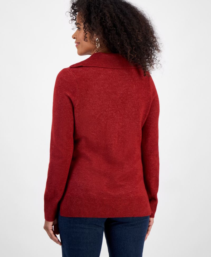 Women's Luxsoft Johnny-Collar Sweater