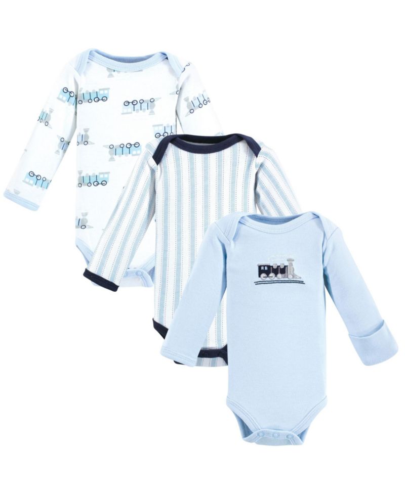 Baby Boys Preemie Long Sleeve Bodysuits 3pk - Baseball