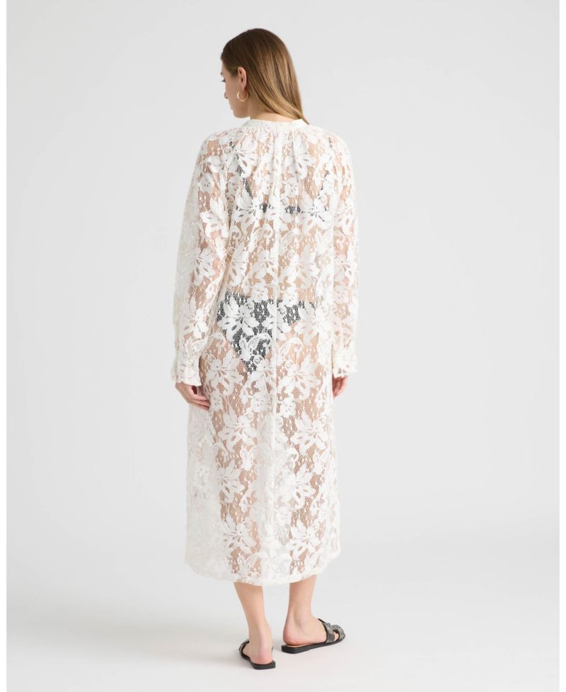 Women's Long Shirt Dress with Raglan Sleeve