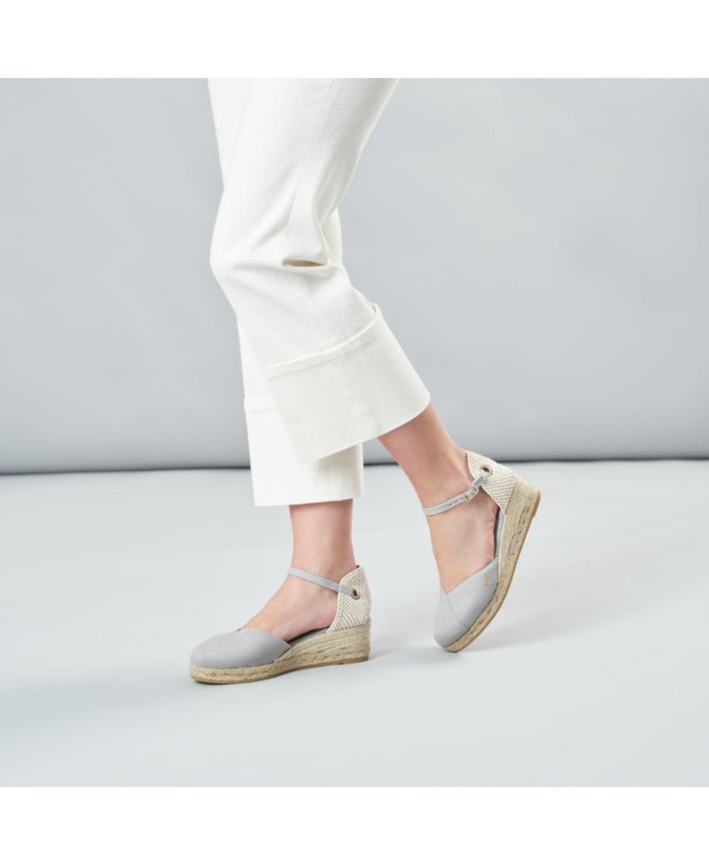 Women's Pubol Canvas Espadrille Wedges Ankle Strap