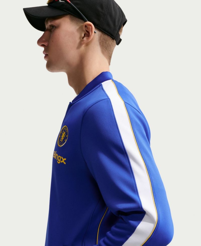Men's Blue Chelsea Strike Full-Zip Dri-FIT Jacket