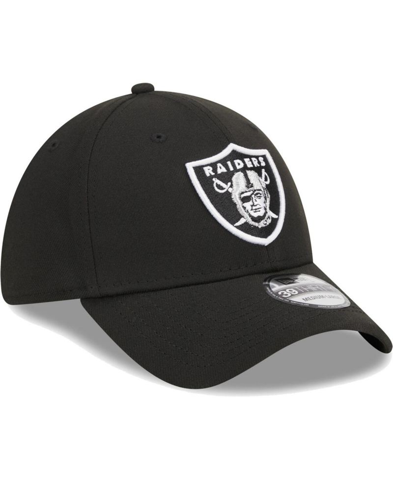 Men's Black Las Vegas Raiders Main 39THIRTY Flex Hat
