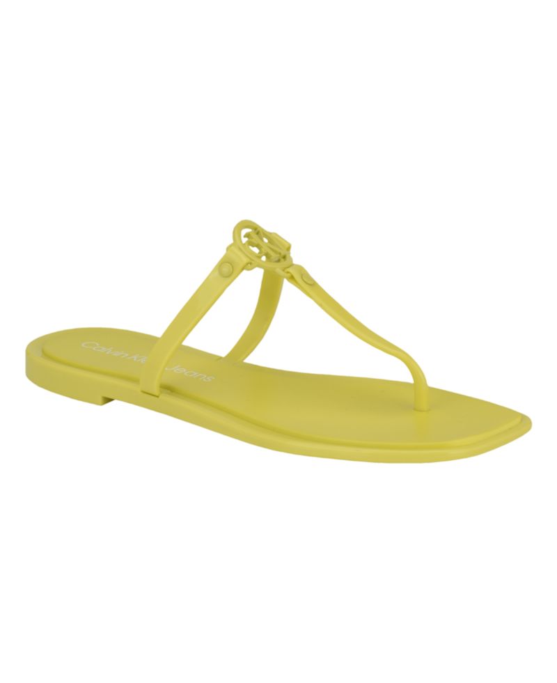Women's Edhen Logo T-Strap Flat Jelly Sandals