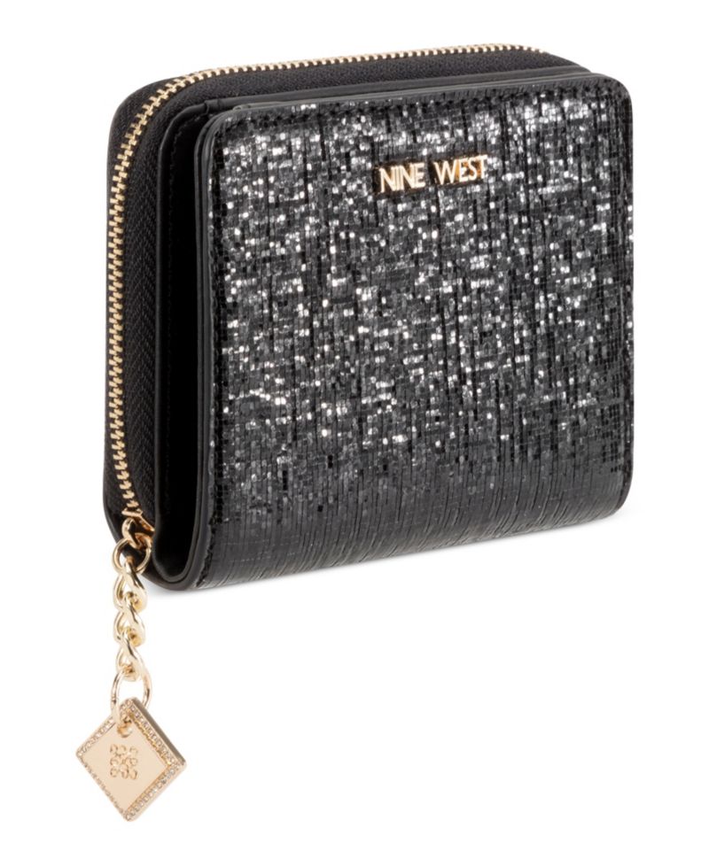 Kristina Metallic Zip Around Wallet