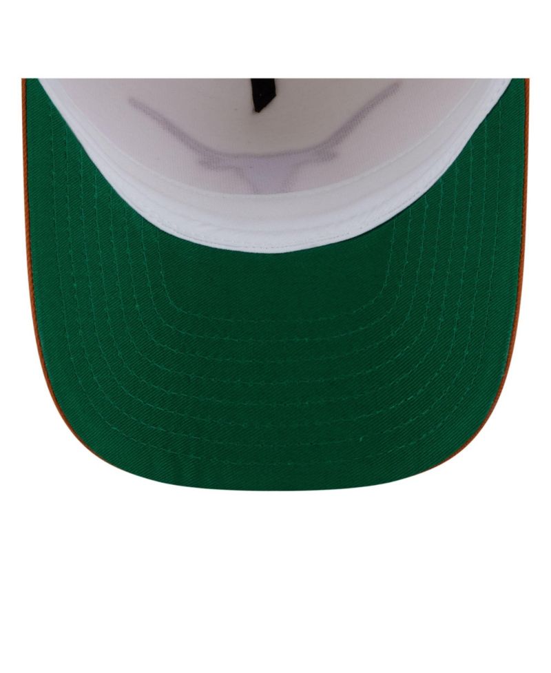 Men's and Women's White/Texas Orange Texas Longhorns A-Frame 9FIFTY Snapback Hat
