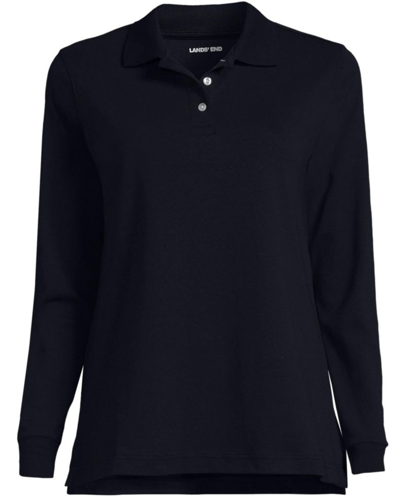 Women's Long Sleeve Interlock Polo Shirt