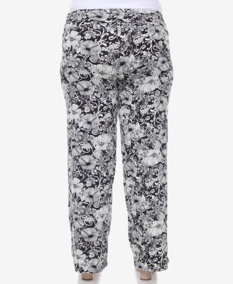 Plus Size Floral Paisley Palazzo Pants