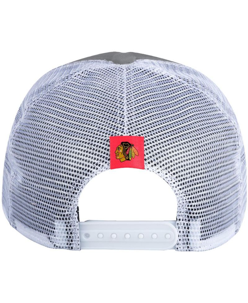 Women's Gray, White Chicago Blackhawks Foam Trucker Snapback Hat