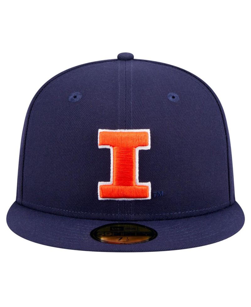 Men's Navy Illinois Fighting Illini 59FIFTY Fitted Hat