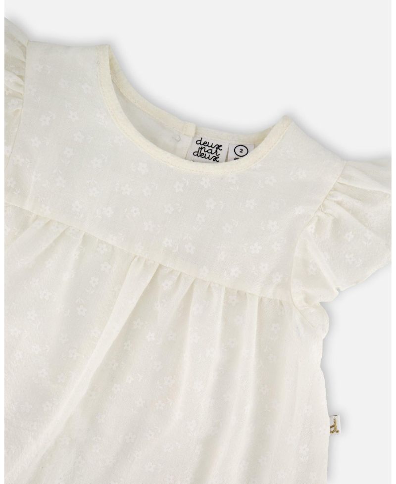 Little Girls Printed Poplin Dress Off