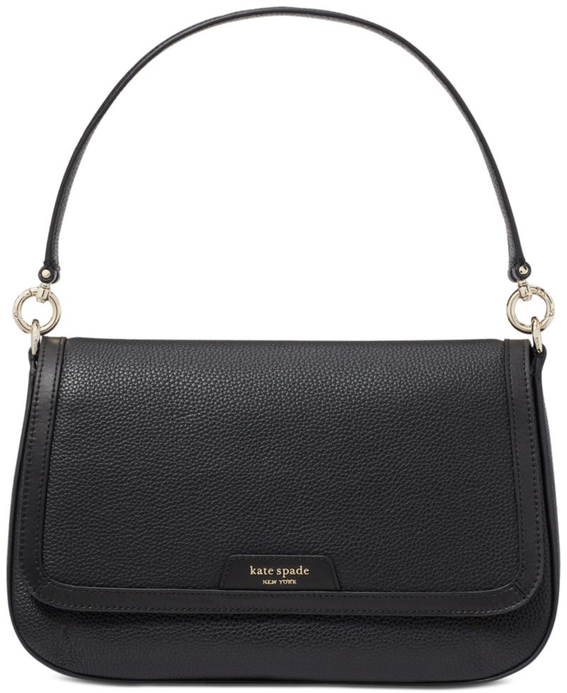 Hudson Pebbled Leather Flap Small Shoulder Bag