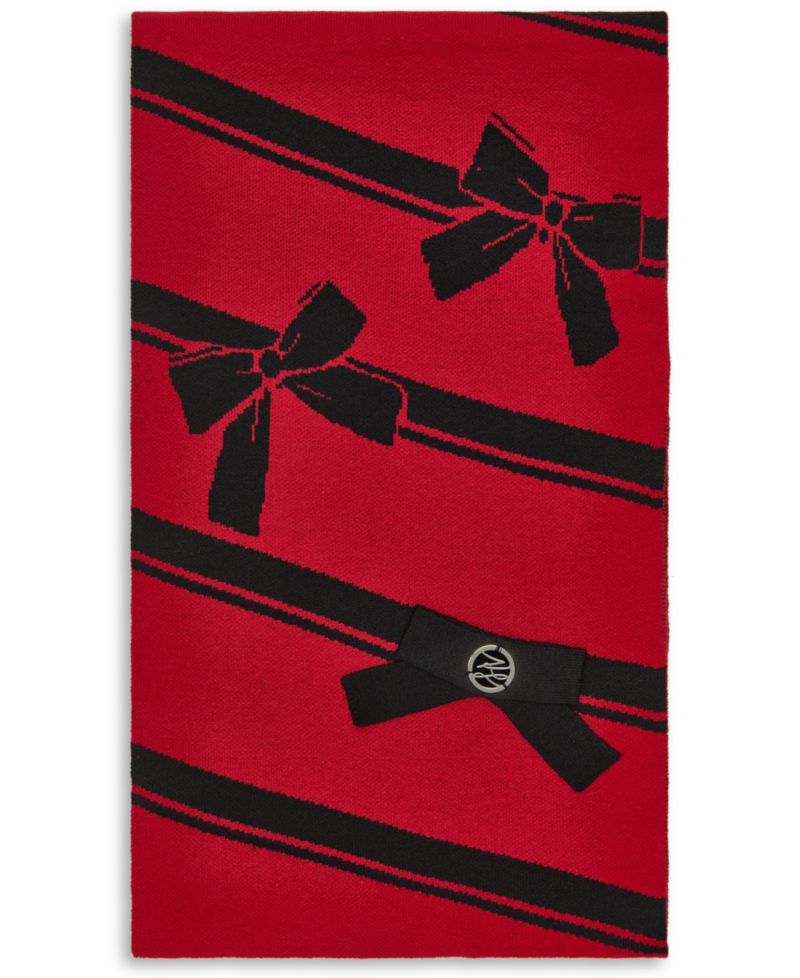2-Piece 3D Bow Hat and Scarf Gift Set