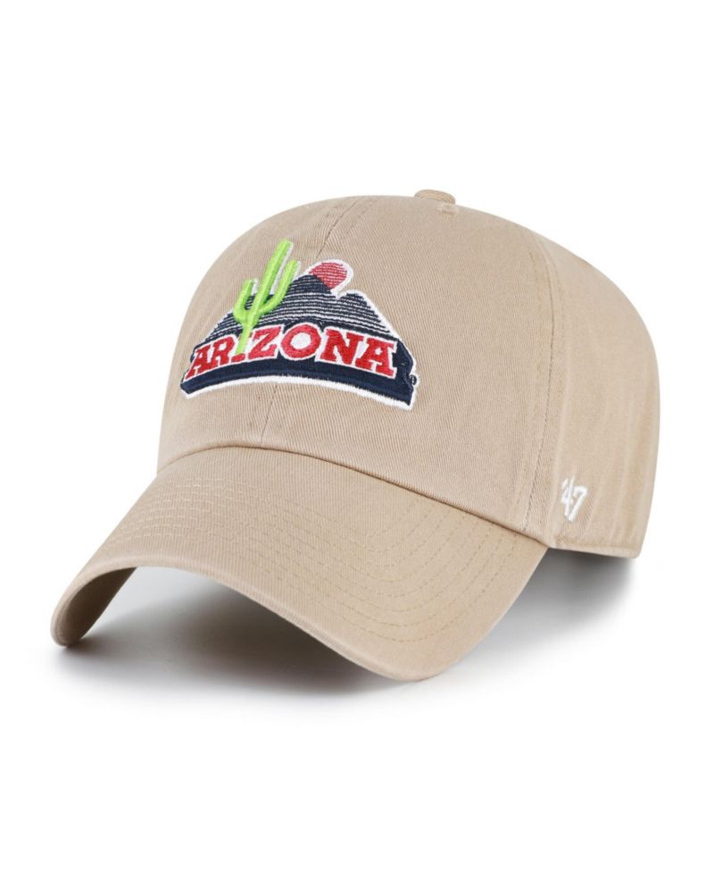 Men's '47 Khaki Arizona Wildcats Vault Clean Up Adjustable Hat