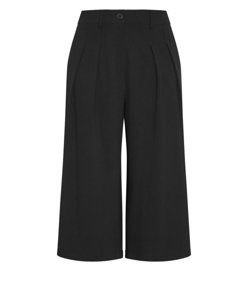 Plus Size Abbie High-Waisted Wide-Leg Cropped Pants